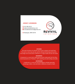 Design de Carte de Visite par Creations Box 2015 pour Revival Interiors | Design : #25371642