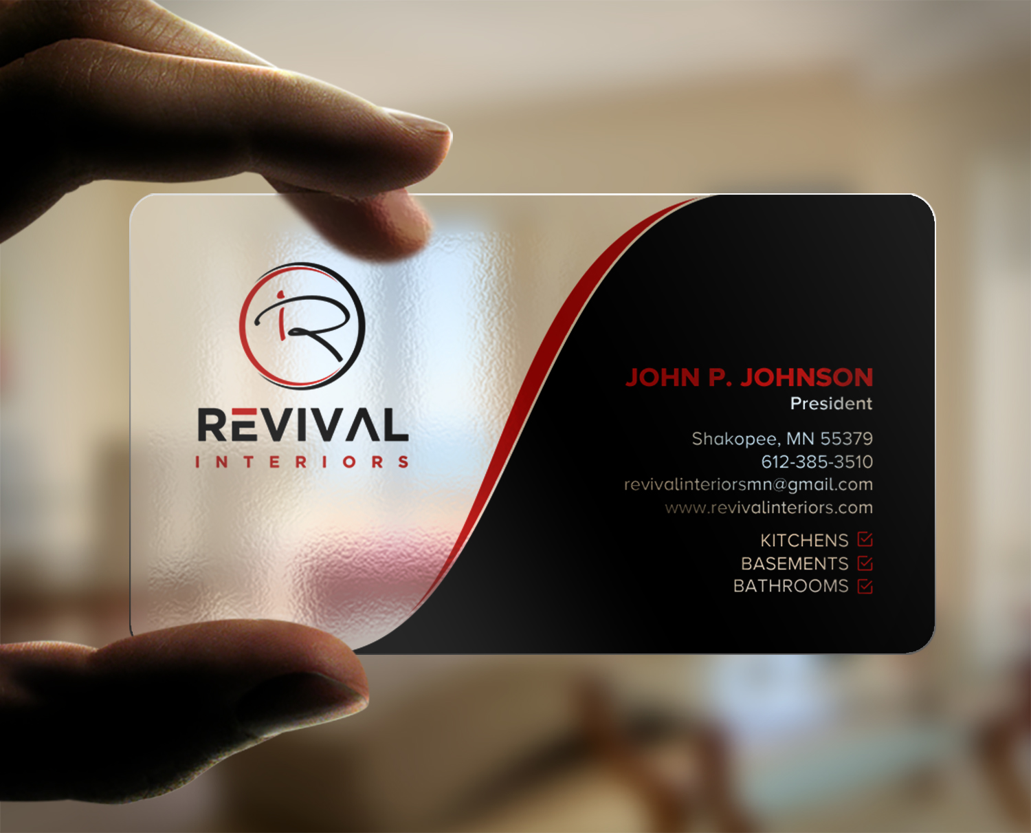 Diseño de Tarjeta de Presentación por chandrayaan.creative para Revival Interiors | Diseño #25353644