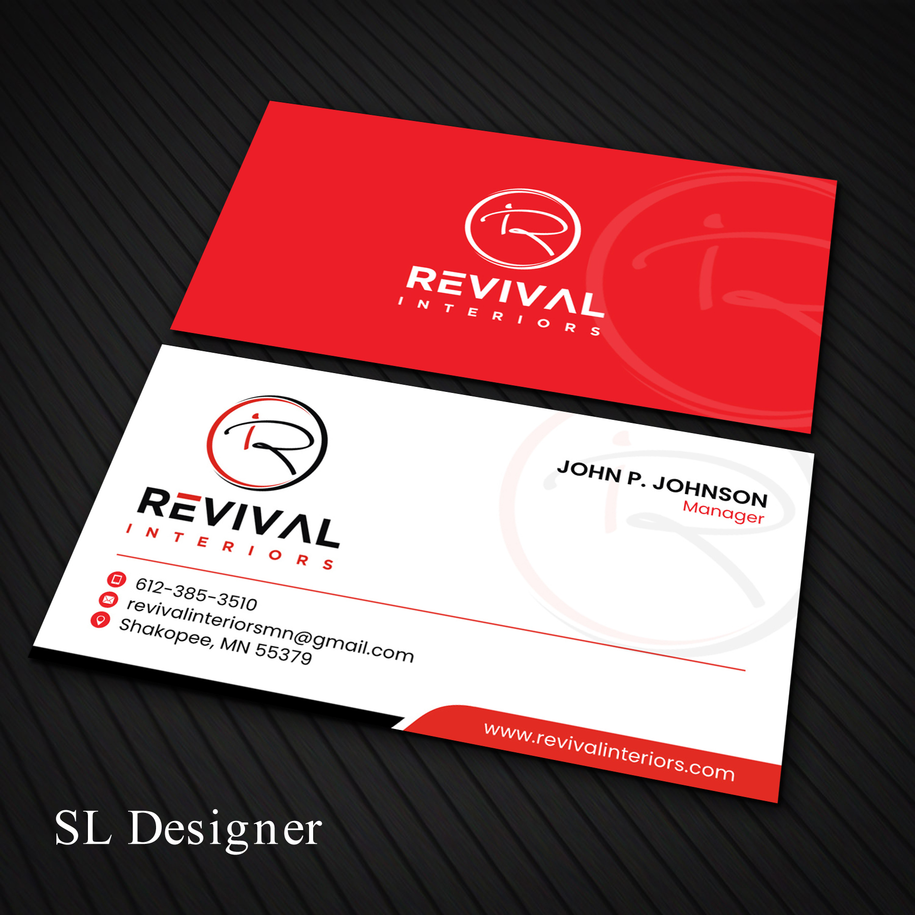 Business Card Design by SL Designer for Revival Interiors | Design #25349257
