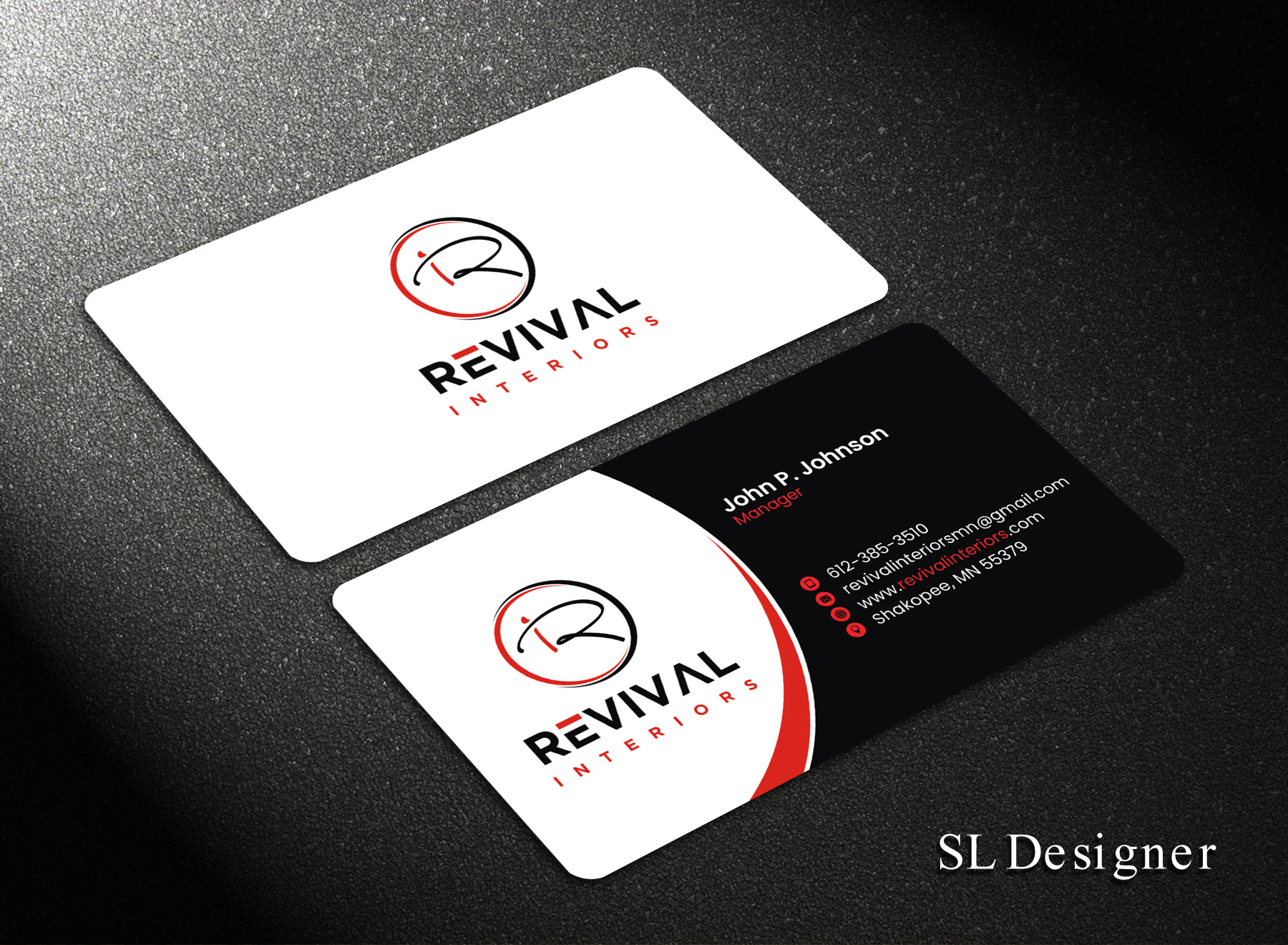 Business Card Design by SL Designer for Revival Interiors | Design #25349259