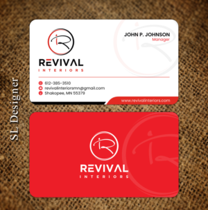 Business Card Design by SL Designer for Revival Interiors | Design: #25349261