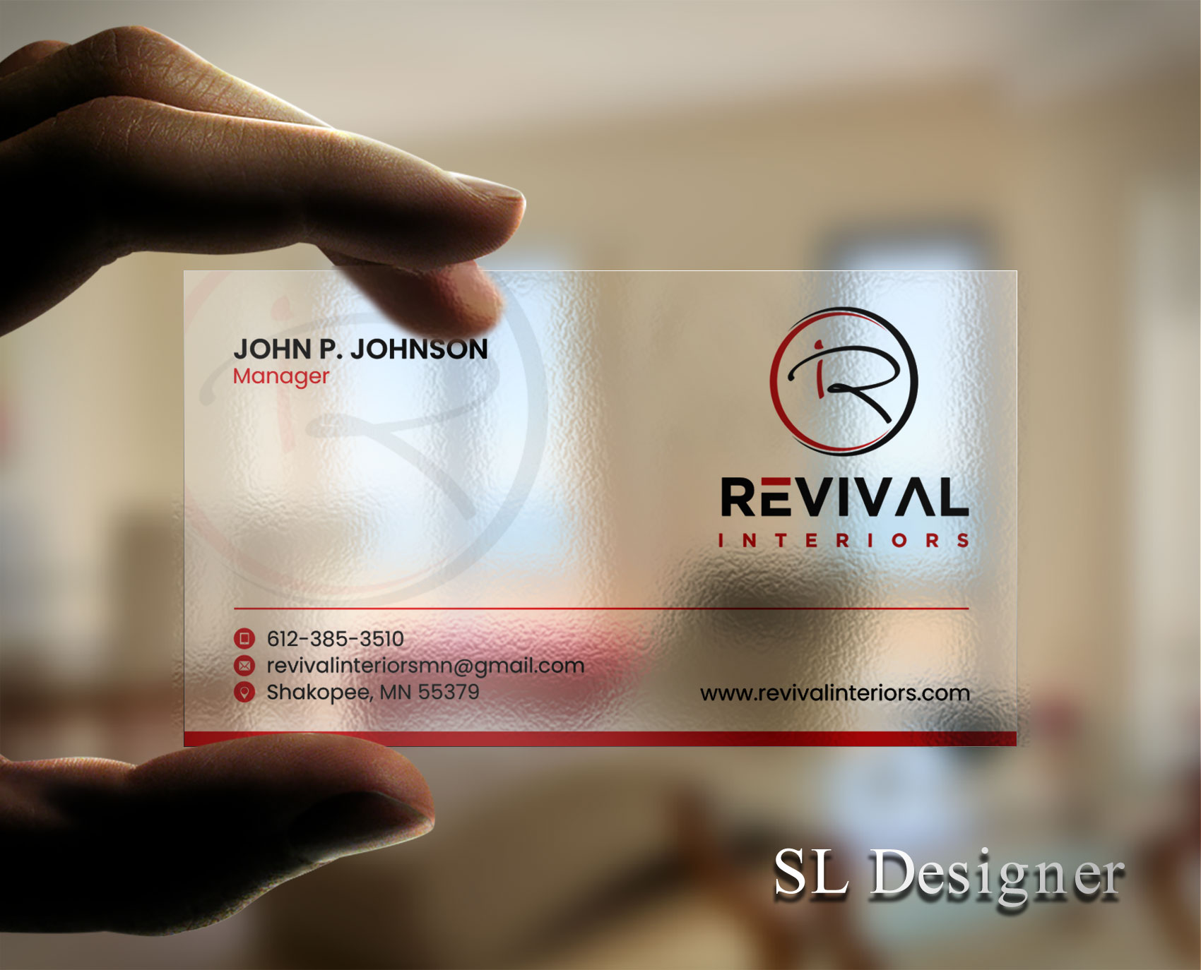 Business Card Design by SL Designer for Revival Interiors | Design #25349266