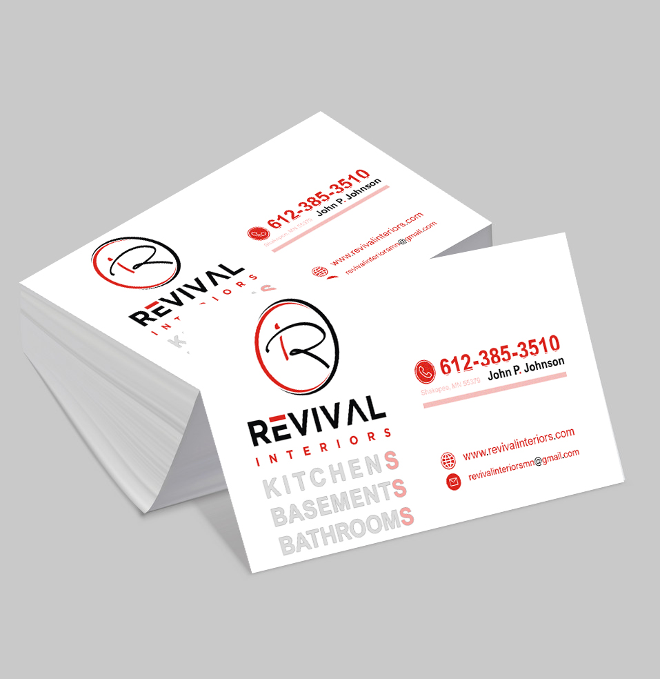 Business Card Design by Lime Slice for Revival Interiors | Design #25351644