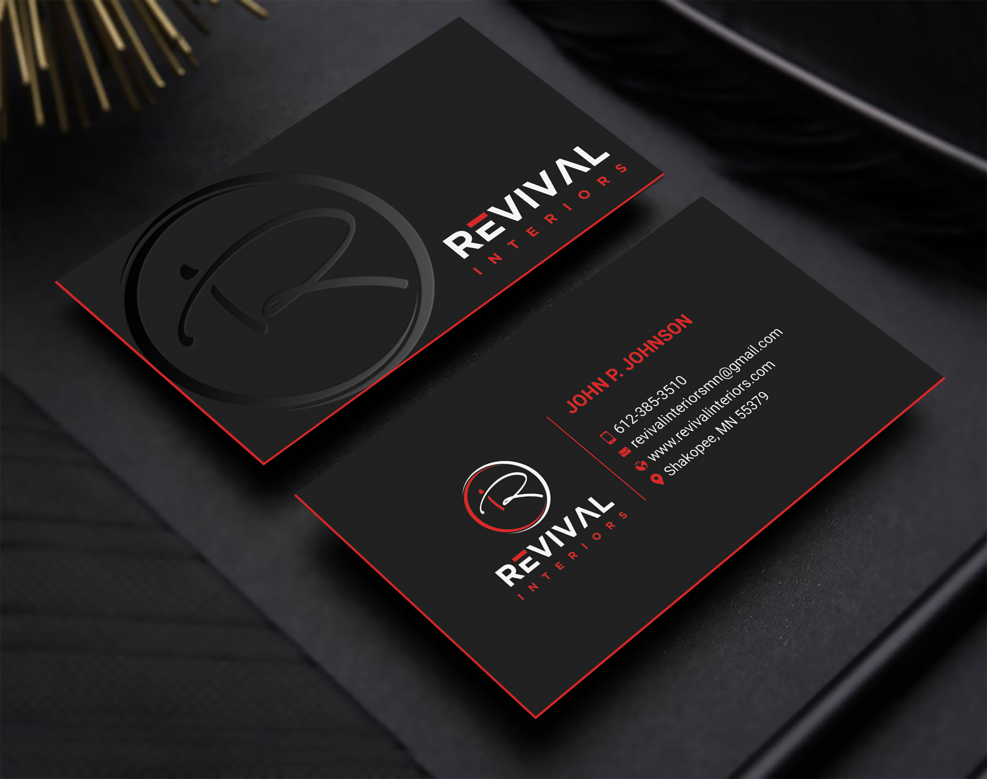 Diseño de Tarjeta de Presentación por DesignShout para Revival Interiors | Diseño #25359795