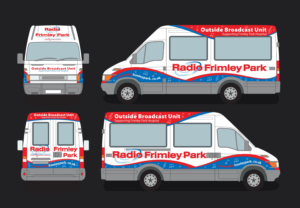 Hospital Radio Vehicle Wrap Design | Car Wrap Design by Kira Graphics