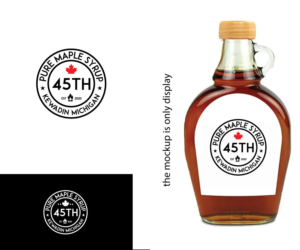 45th Pure Maple Syrup. Kewadin Michigan | Logo Design by Ochieng