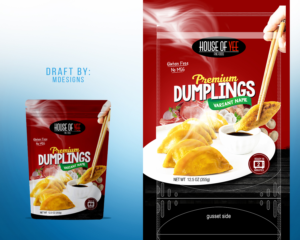 Healthy Frozen Gluten Free Dumplings | Diseño de Empaque por MDesigns ™