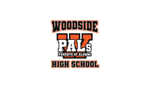 Text for newsletter header: Woodside High School Parents of Alumni | Logo Design by MT