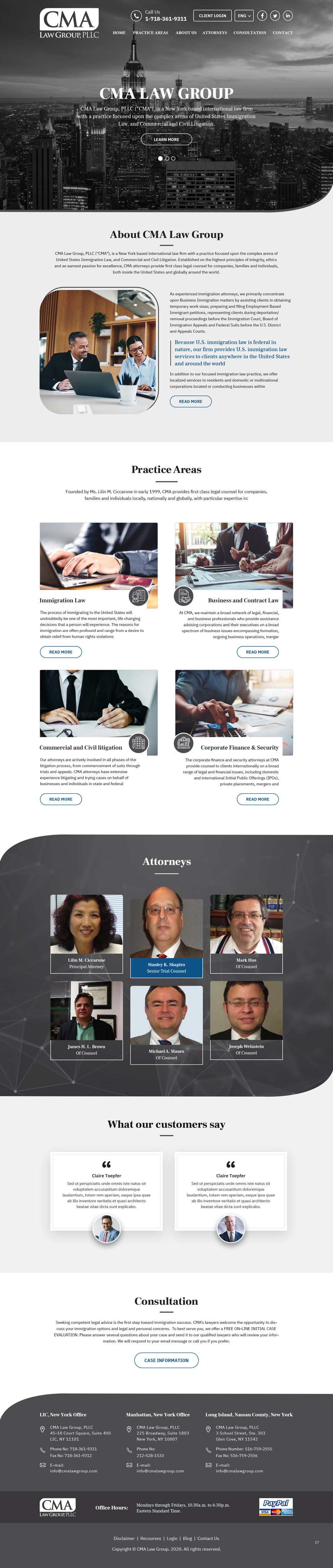 Web Design by pb for CMA Law Group, PLLC | Design #25368481