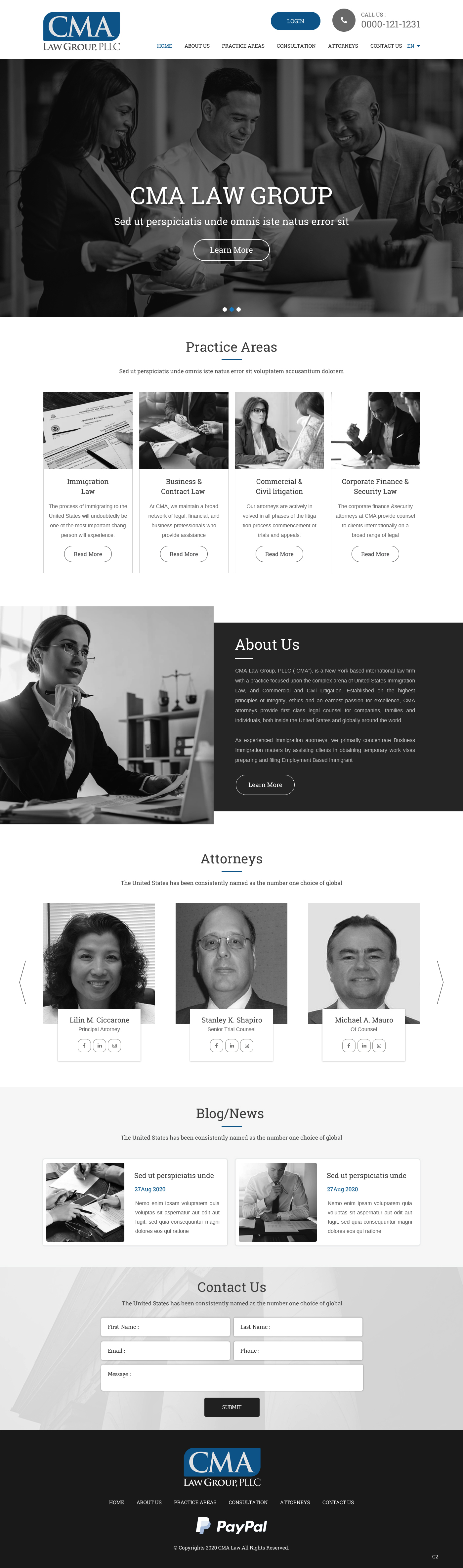 Web Design by pb for CMA Law Group, PLLC | Design #25368483