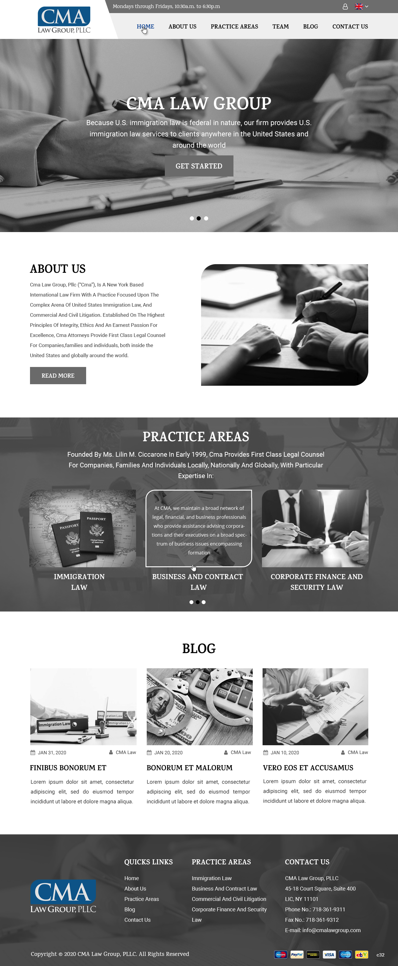 Web Design by pb for CMA Law Group, PLLC | Design #25368490
