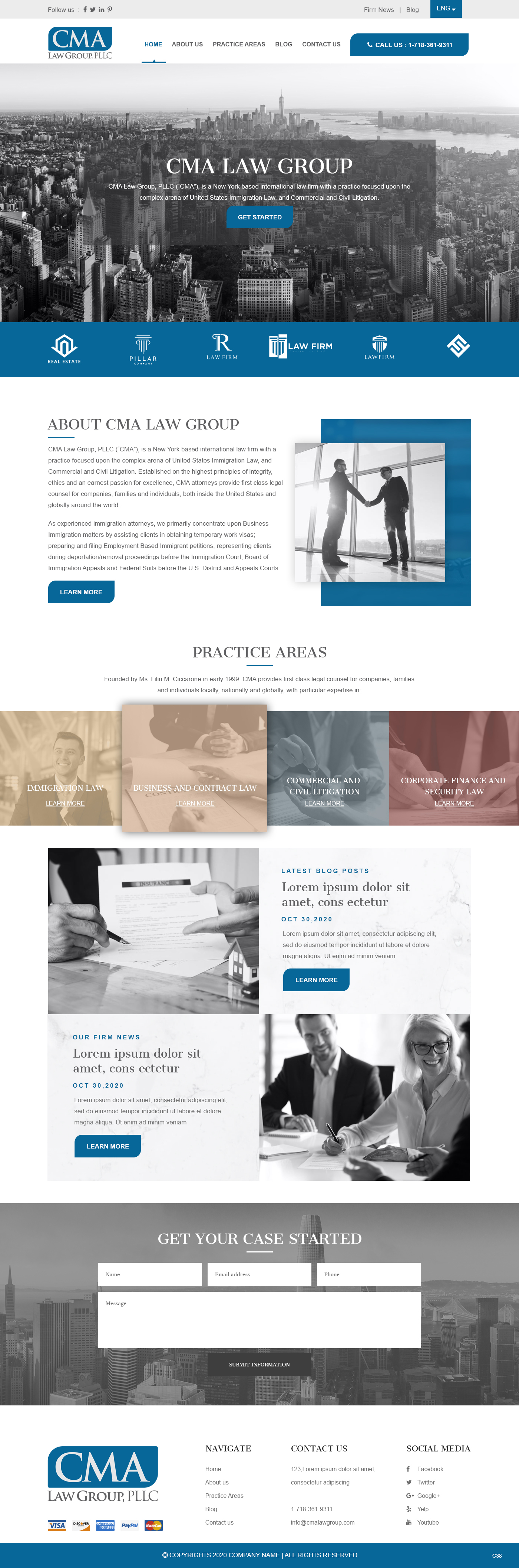 Web Design by pb for CMA Law Group, PLLC | Design #25368492