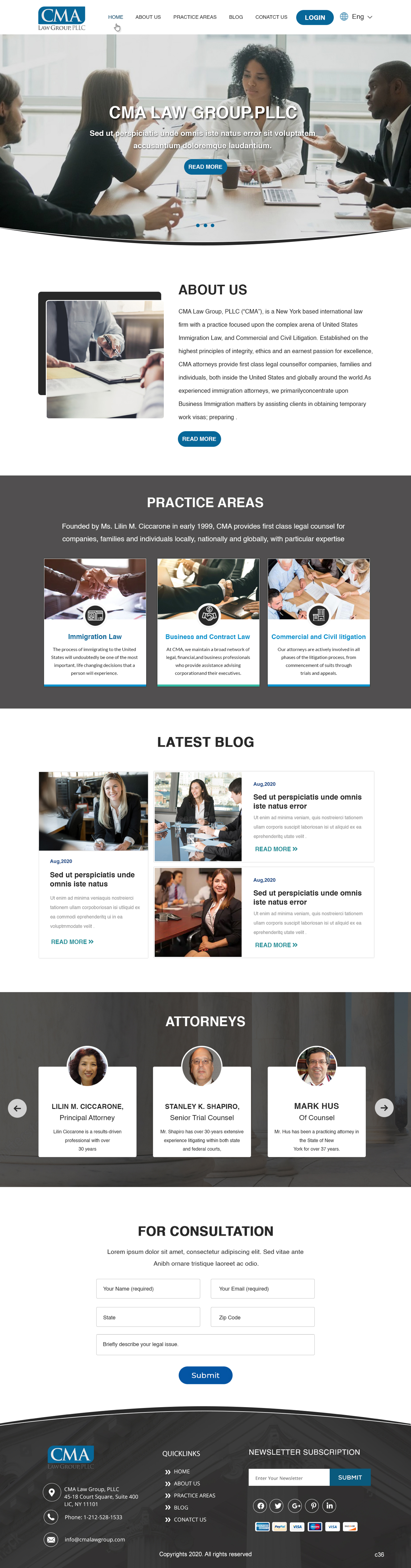 Web Design by pb for CMA Law Group, PLLC | Design #25368493