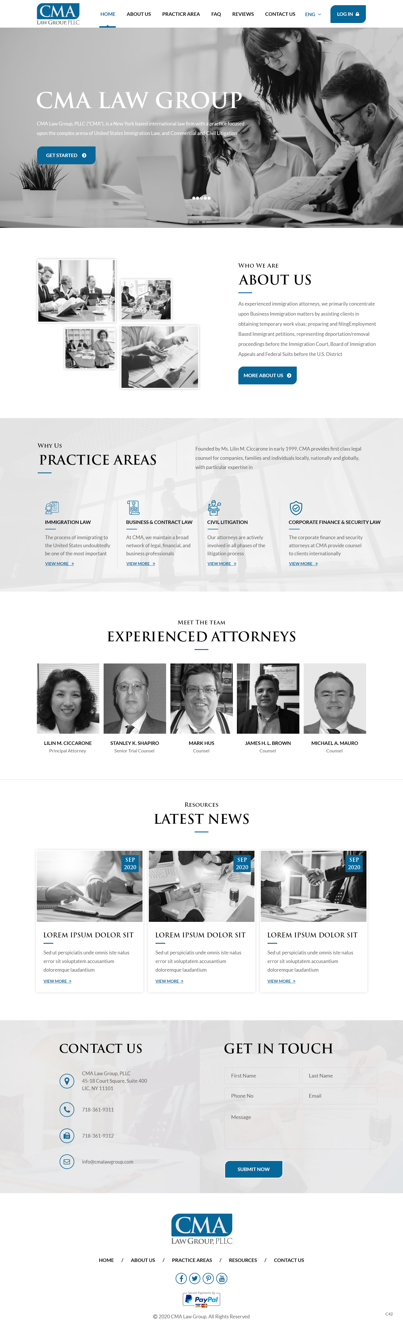 Web Design by pb for CMA Law Group, PLLC | Design #25368497