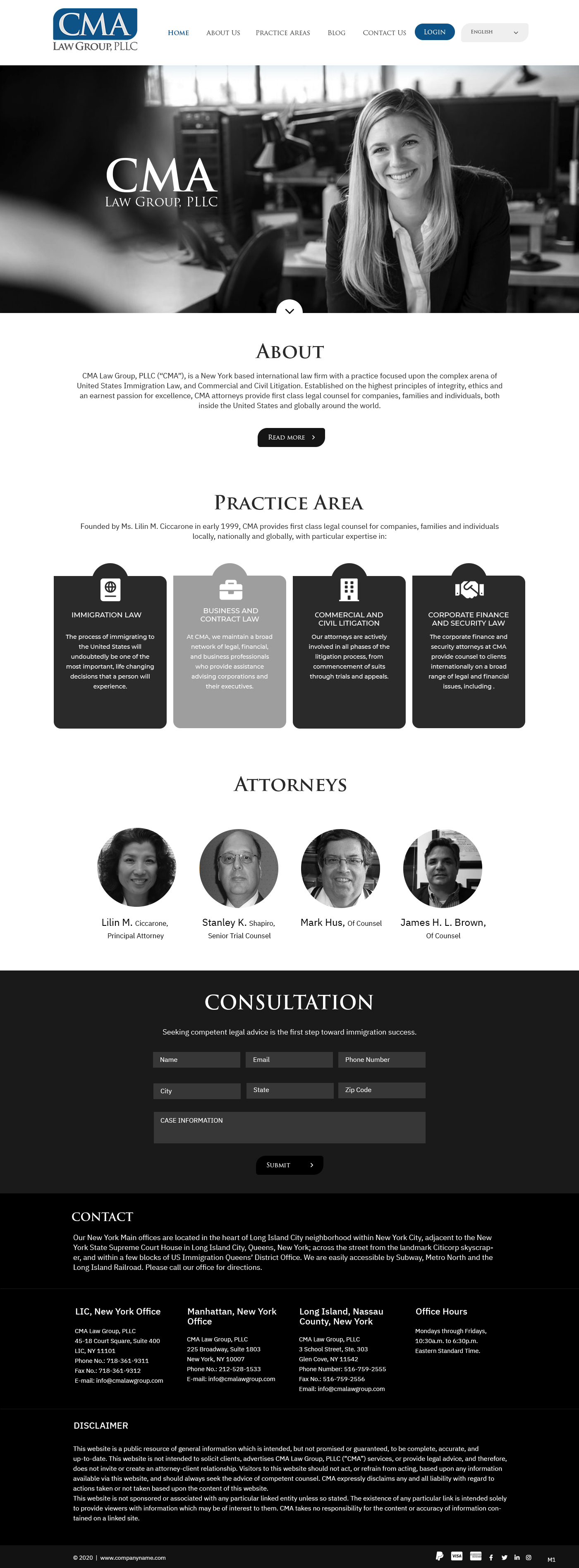 Web Design by pb for CMA Law Group, PLLC | Design #25368498