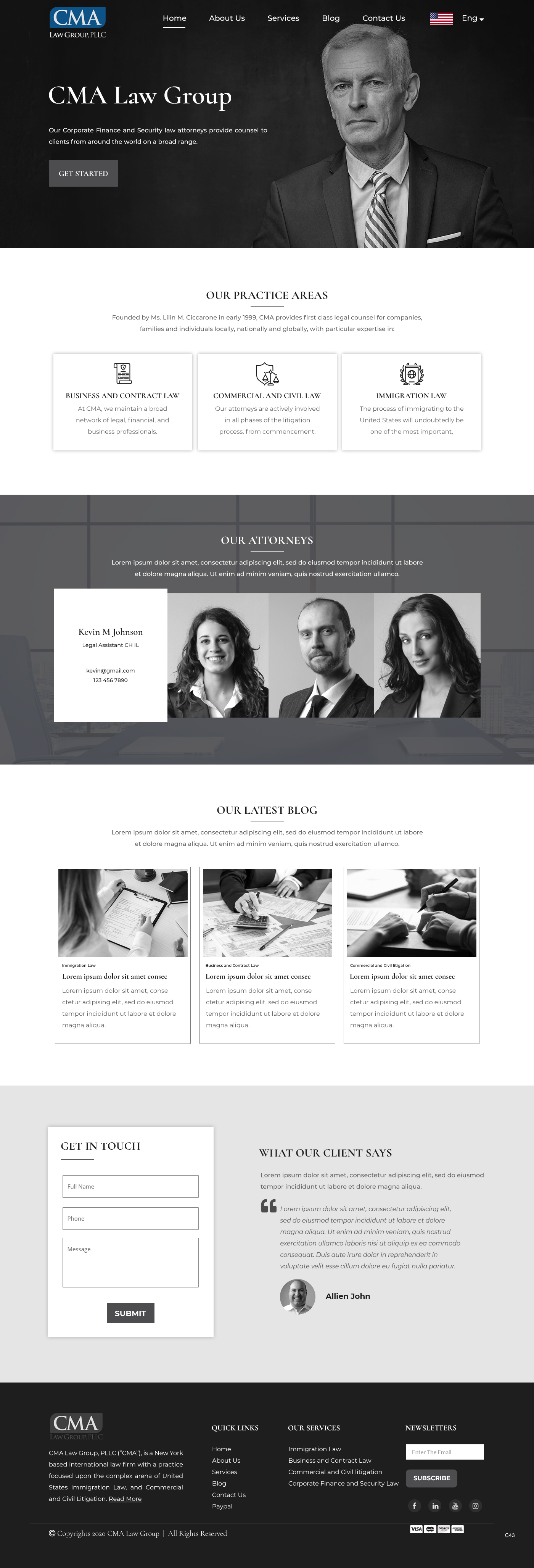 Web Design by pb for CMA Law Group, PLLC | Design #25368499