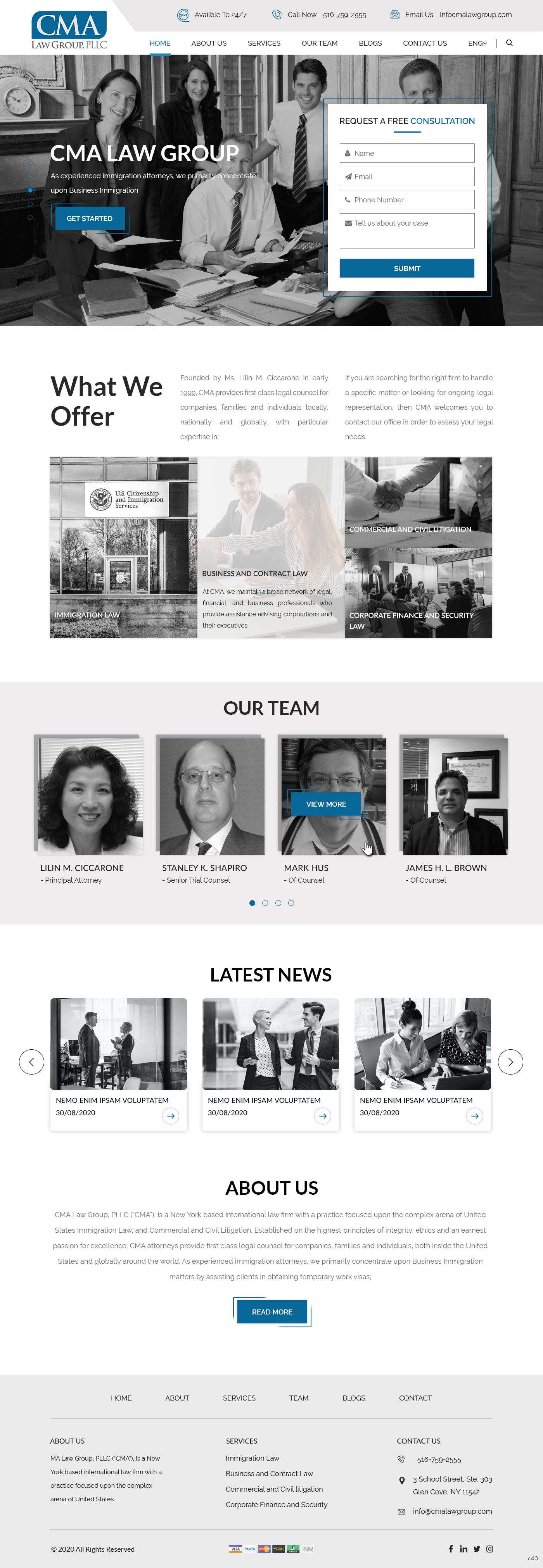 Web Design by pb for CMA Law Group, PLLC | Design #25368500