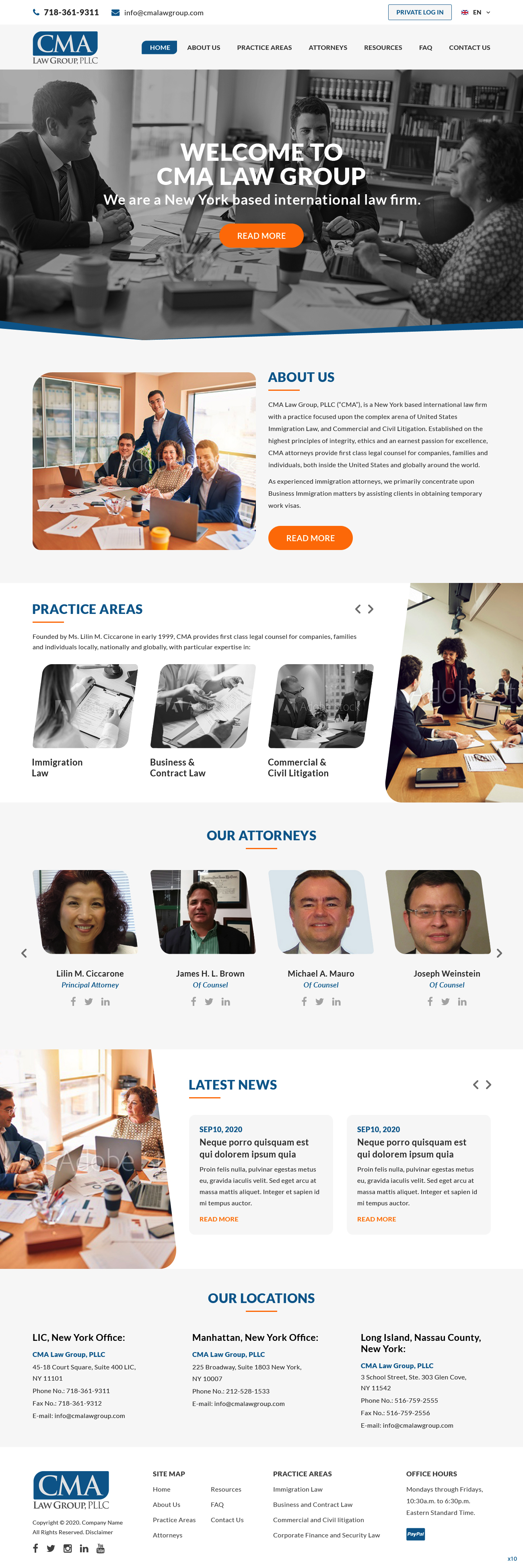 Web Design by pb for CMA Law Group, PLLC | Design #25374267