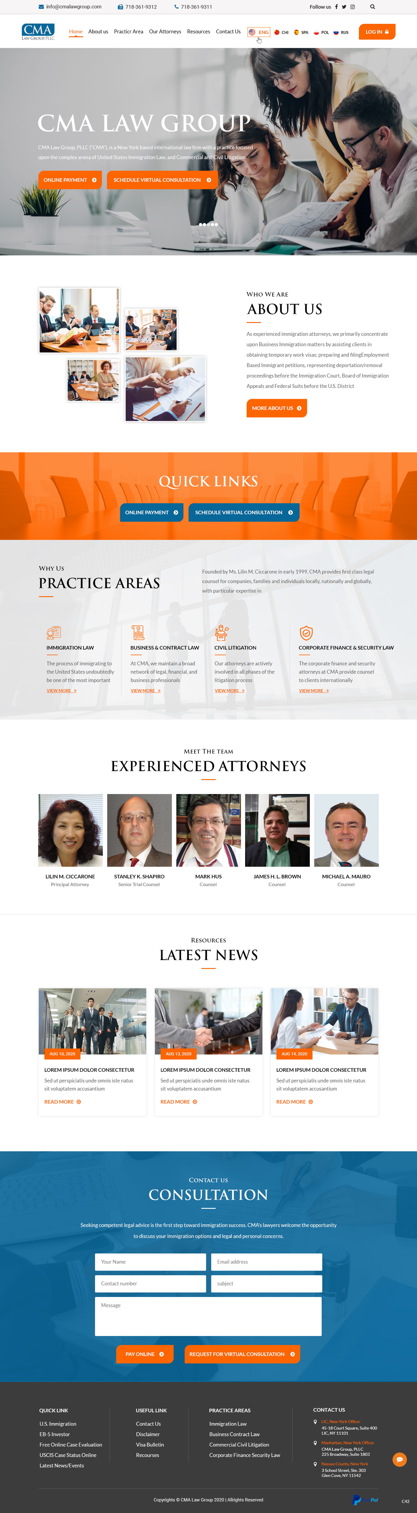 Web Design by pb for CMA Law Group, PLLC | Design #25414744