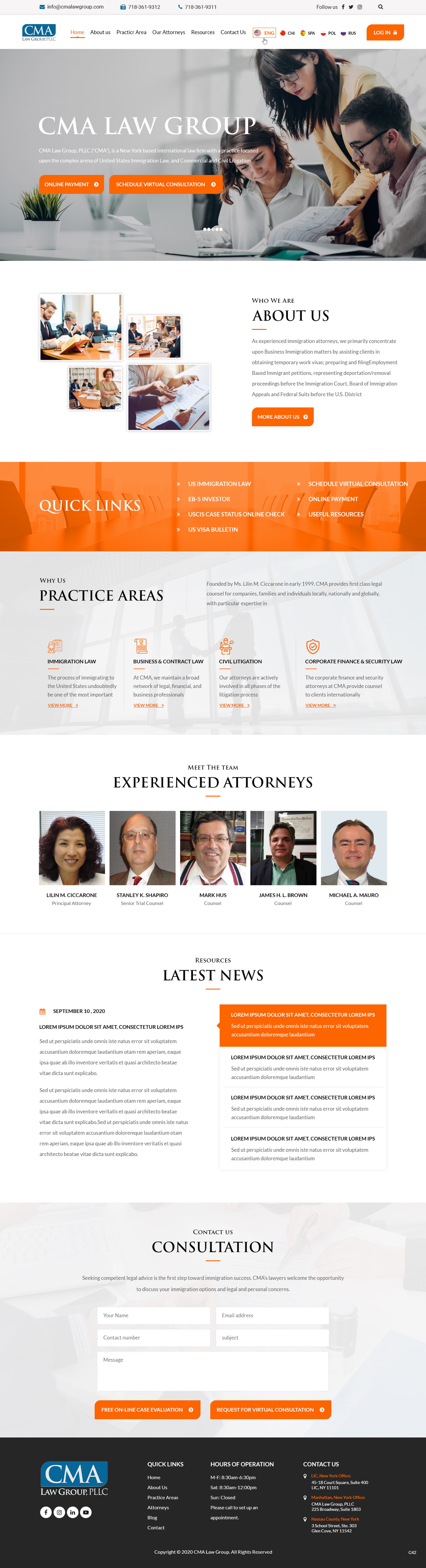 Web Design by pb for CMA Law Group, PLLC | Design #25421261