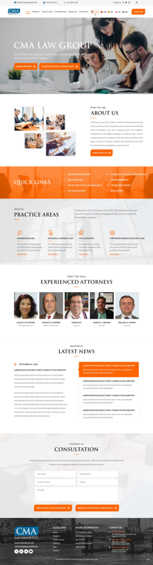Web Design by pb for CMA Law Group, PLLC | Design: #25427543