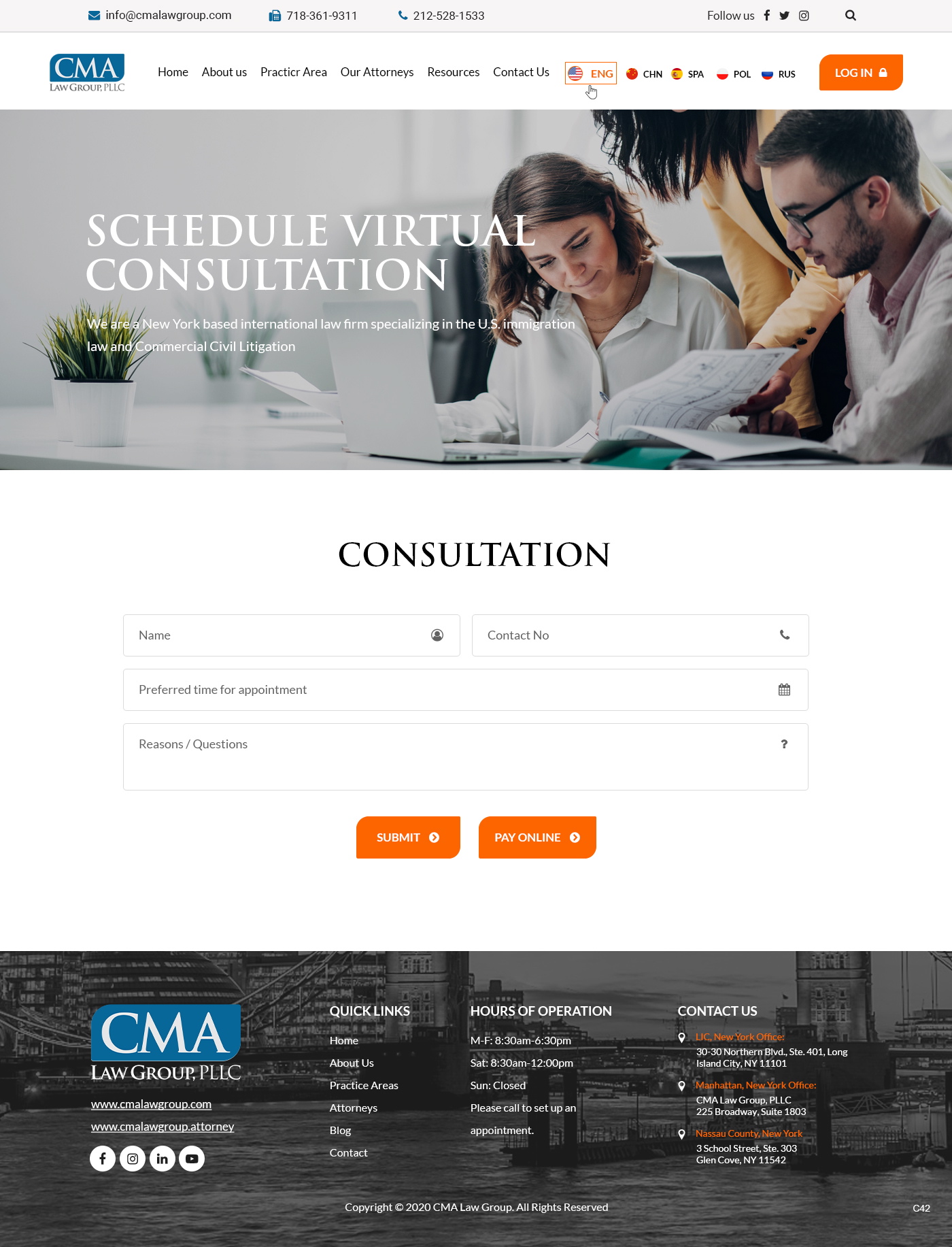 Web Design by pb for CMA Law Group, PLLC | Design #25427544