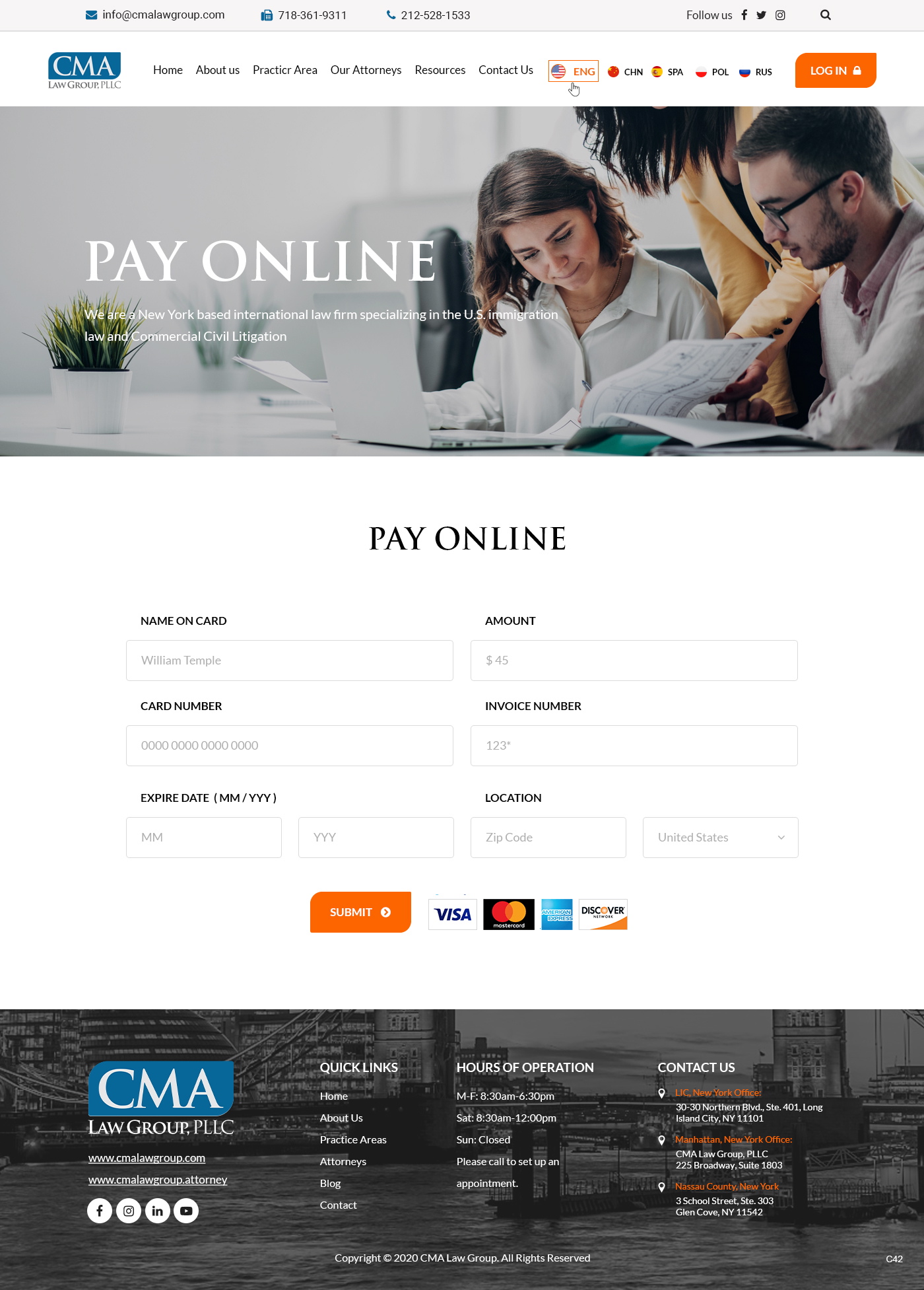 Web Design by pb for CMA Law Group, PLLC | Design #25427545