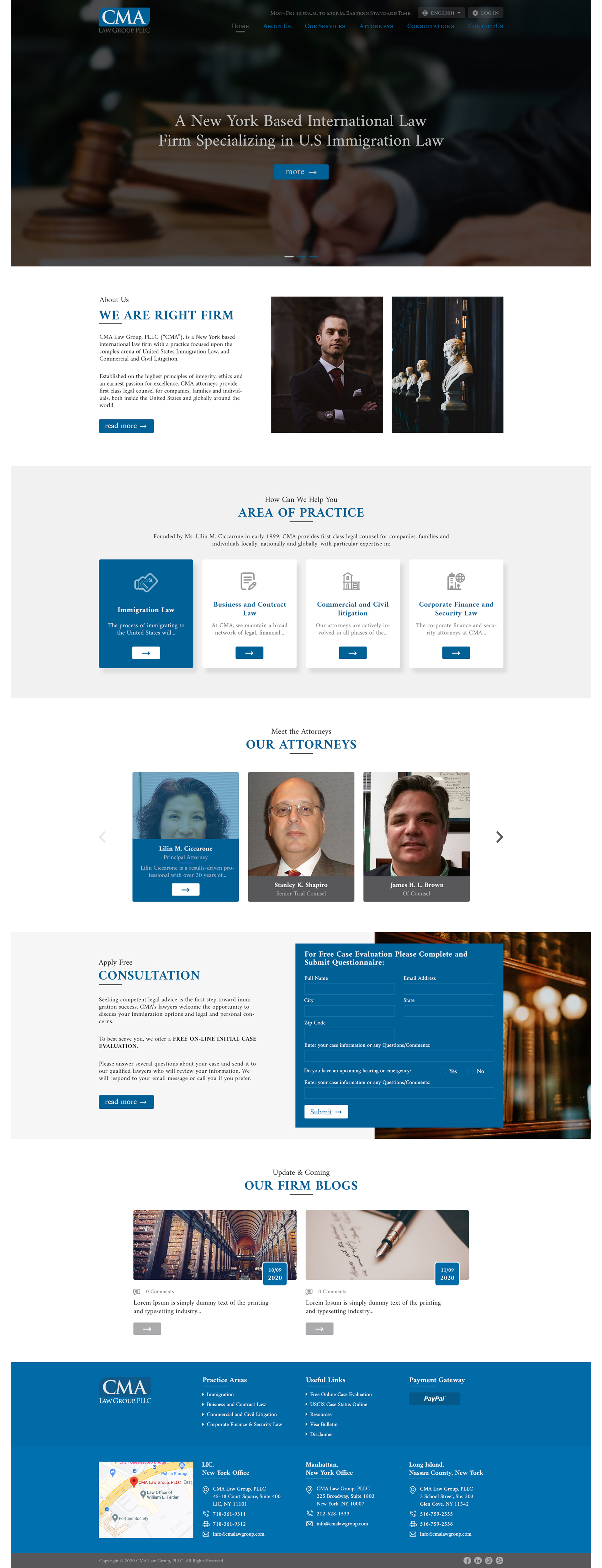 Web Design by Ved Web Services for CMA Law Group, PLLC | Design #25376665