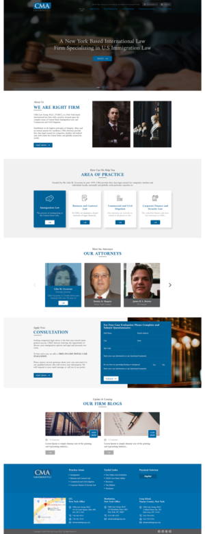 Web Design by Ved Web Services for CMA Law Group, PLLC | Design #25376665