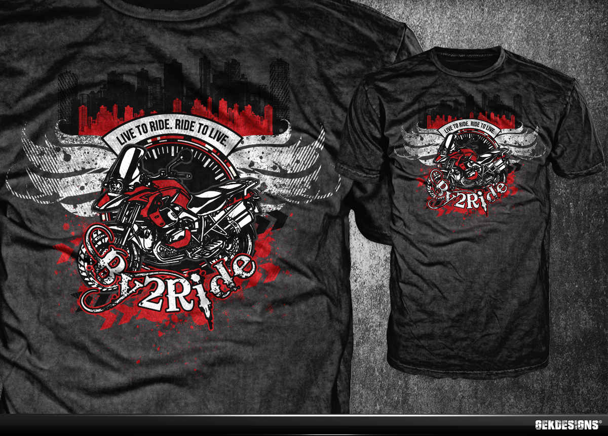 T-shirt Design by gekgrfx for By2ride | Design #3219025