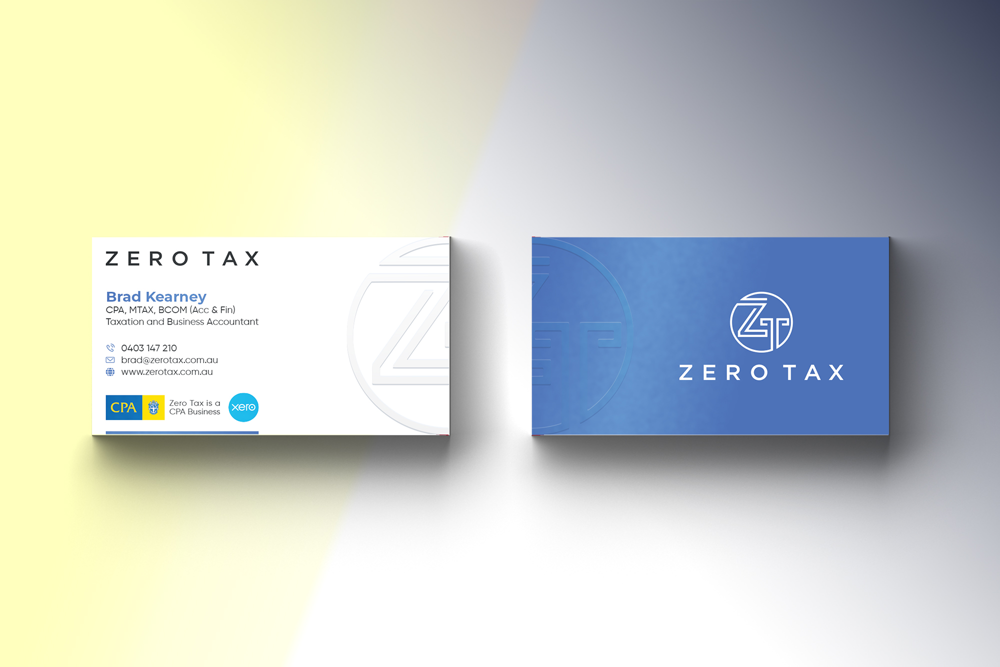 Visitenkarten-Design von Verified artistry (Design garden) für Zero Tax | Design #25389325