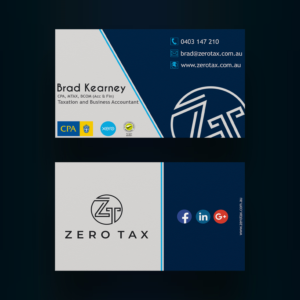 Business Card Design by Rahman Wali for Zero Tax | Design #25369109
