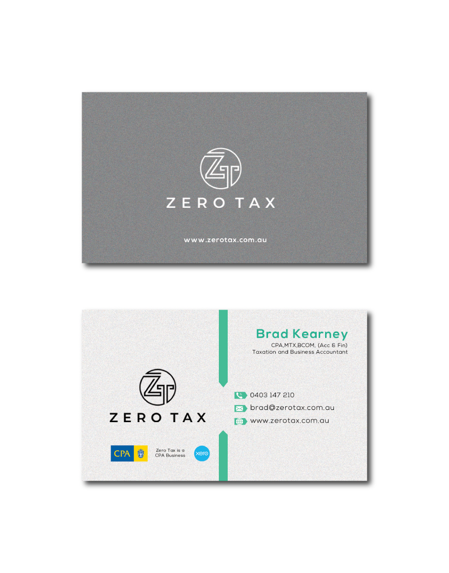 Business Card Design by Freddesign for Zero Tax | Design #25374627