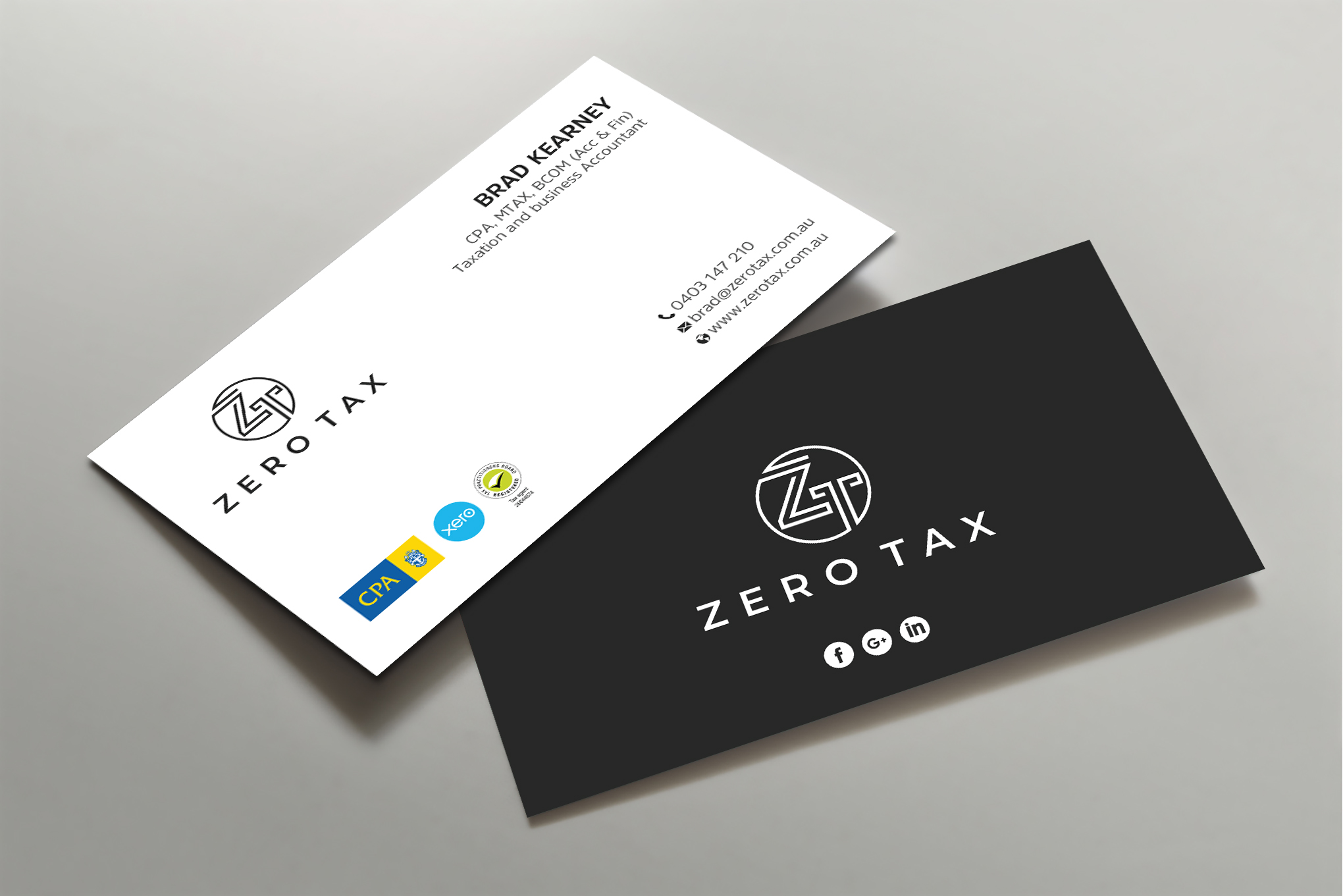 Business Card Design by Uttom 2 for Zero Tax | Design #25382438