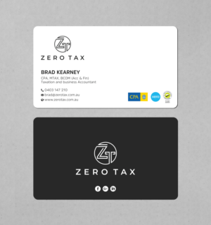 Business Card Design by Uttom 2 for Zero Tax | Design: #25382445