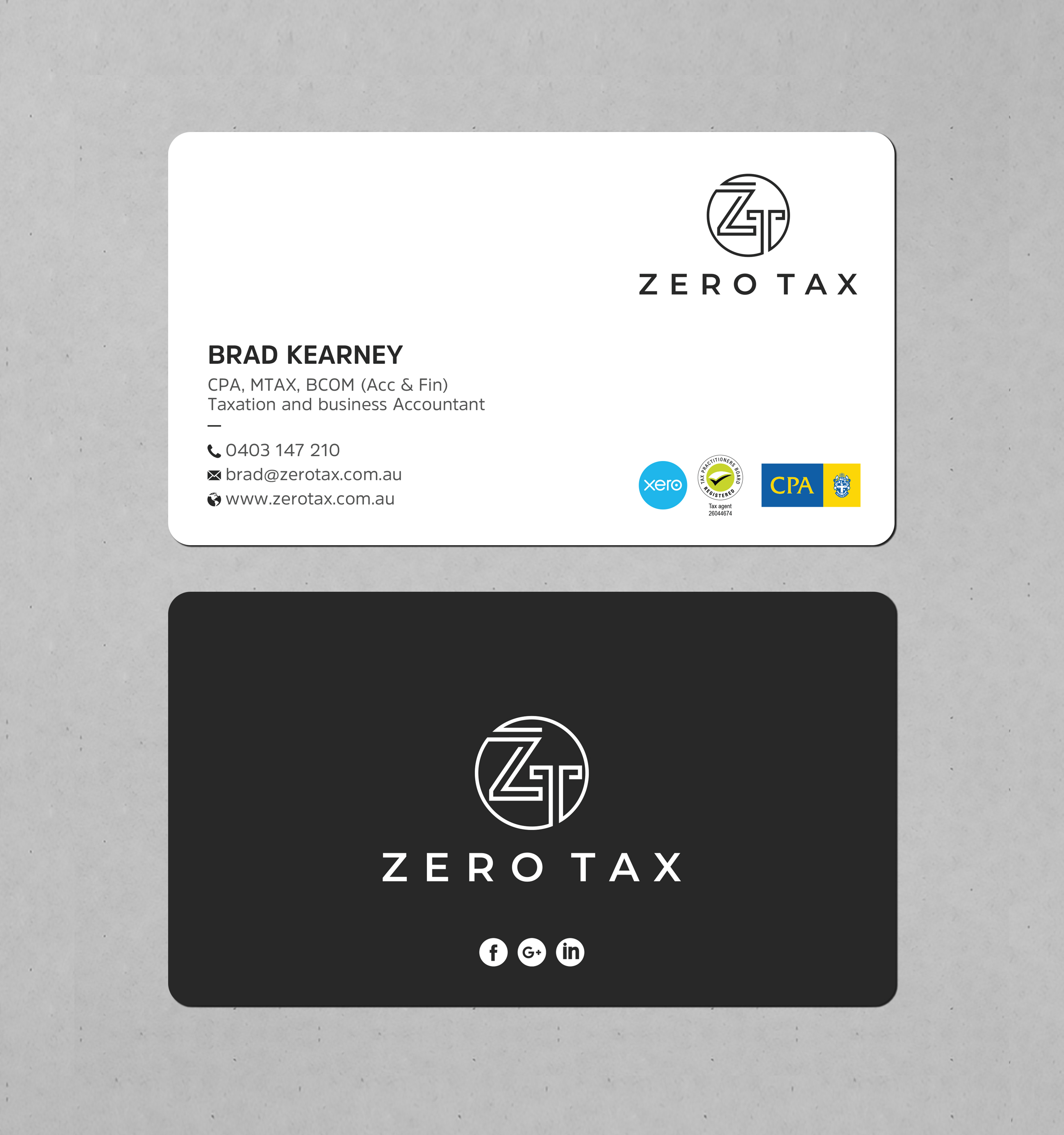 Business Card Design by Uttom 2 for Zero Tax | Design #25382446