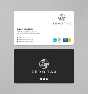 Business Card Design by Uttom 2 for Zero Tax | Design: #25382446
