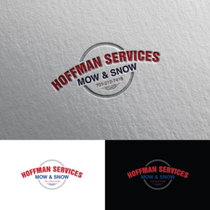Hoffman Services Mow & Snow 701-212-7418 | Logo Design by Rii