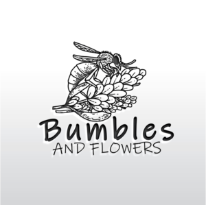 Bumbles and Flowers (The font used is called Ink Free) | Logo Design by Rosalia....