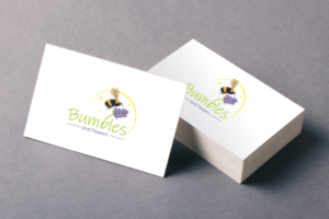 Bumbles and Flowers (The font used is called Ink Free) | Logo Design by FourtuneDesign