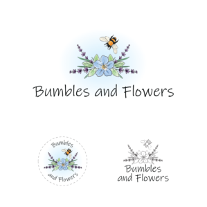 Bumbles and Flowers (The font used is called Ink Free) | Logo Design by Samantha Ward Design