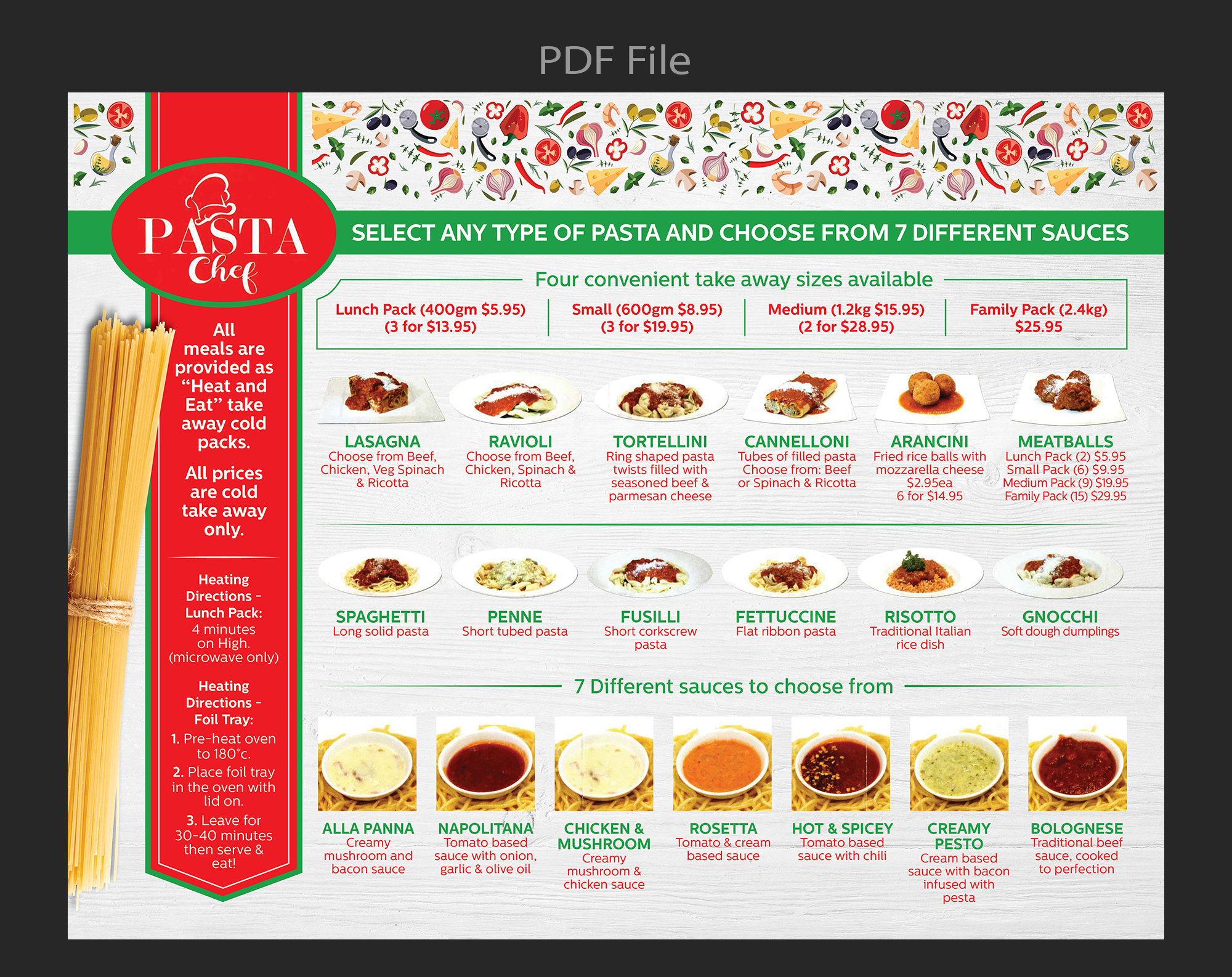 Graphic Design by Emmanuel Creations for PASTA CHEF NOMINEES PTY LTD | Design #25381712