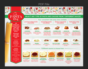 Menu in Pdf form | Diseño Gráfico por Emmanuel Creations