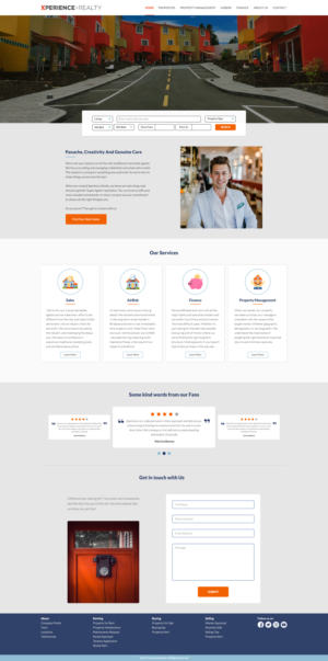 Web Design par adityaraman.volpe pour Xperience Realty | Design #25384693