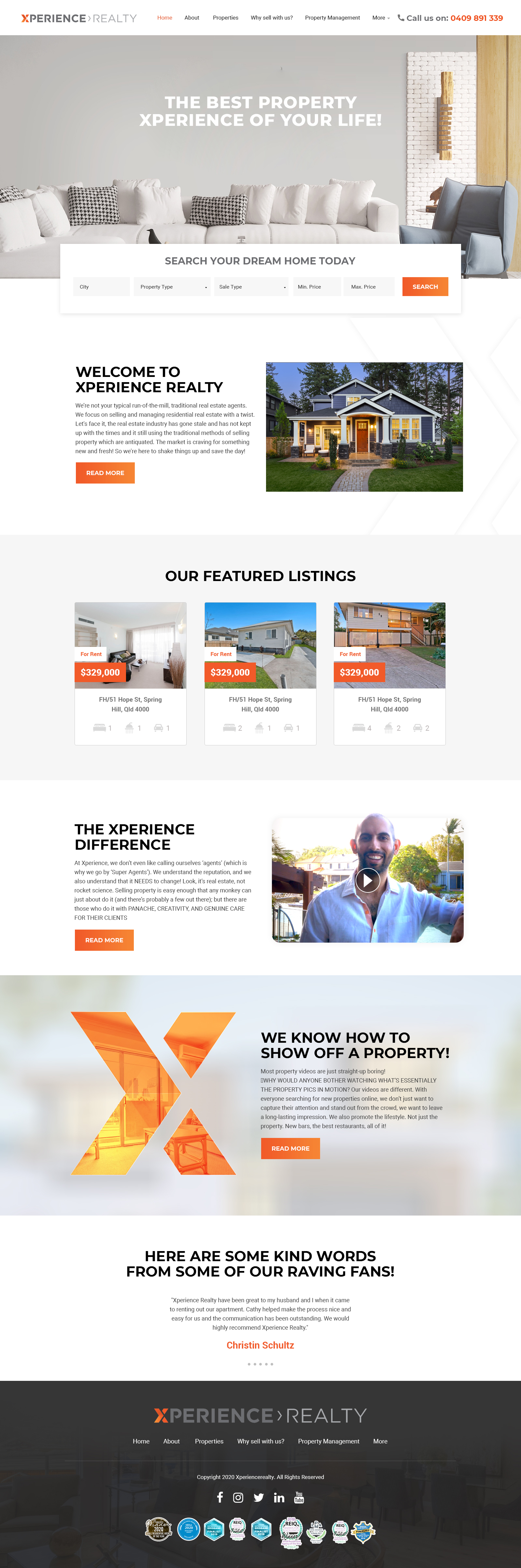 Web Design par MAHABA pour Xperience Realty | Design #25384769