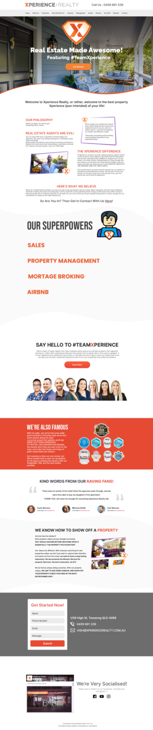 Web Design par Sukhdeep Suri pour Xperience Realty | Design #25411236