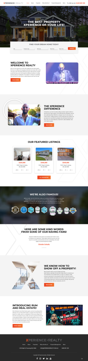 Web Design by pb for Xperience Realty | Design: #25382067