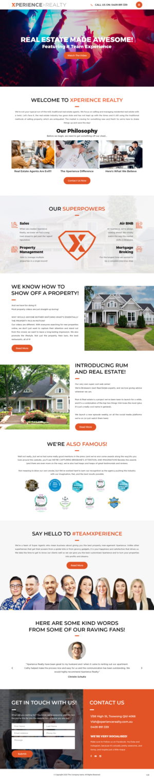 Web Design par pb pour Xperience Realty | Design #25382069
