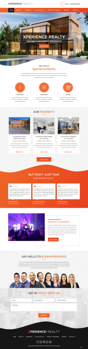 Web Design by pb for Xperience Realty | Design: #25382070