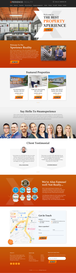 website redesign - xperiencerealty.com.au | Diseño Web por sai.designer87
